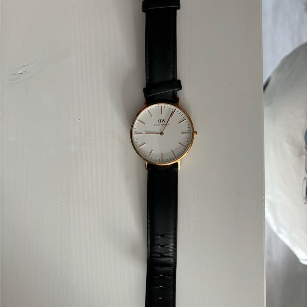 Daniel Wellington Classic Sheffield Watch, Italian Black Leather Band